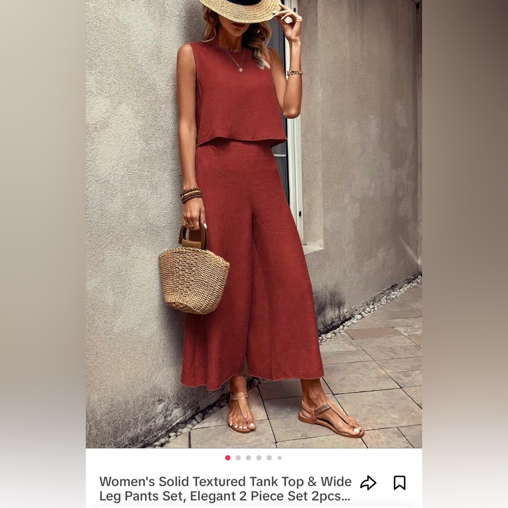 NWT wide leg pants set
